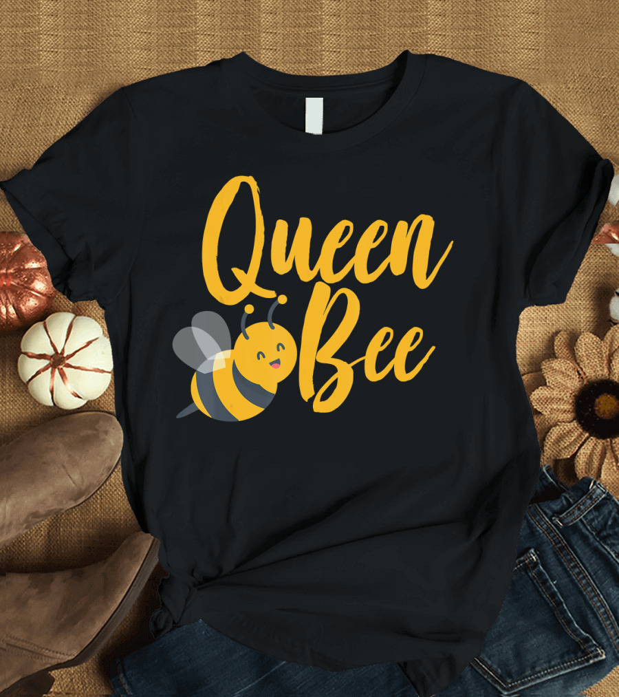Queen Bee Cartoon Beekeeping T-Shirt