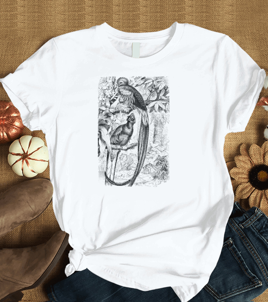 Quetzal Birds in Tropical Foliage T-Shirt