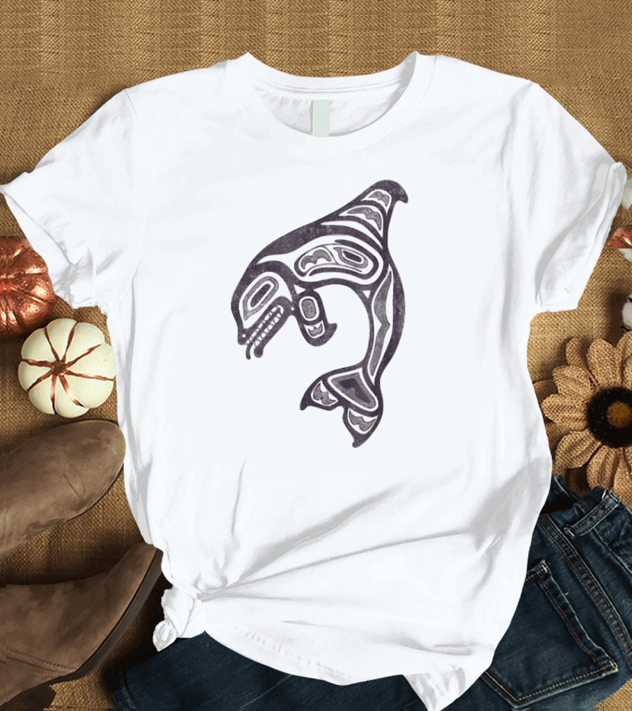 Retro Aztec Style Dolphin T-Shirt