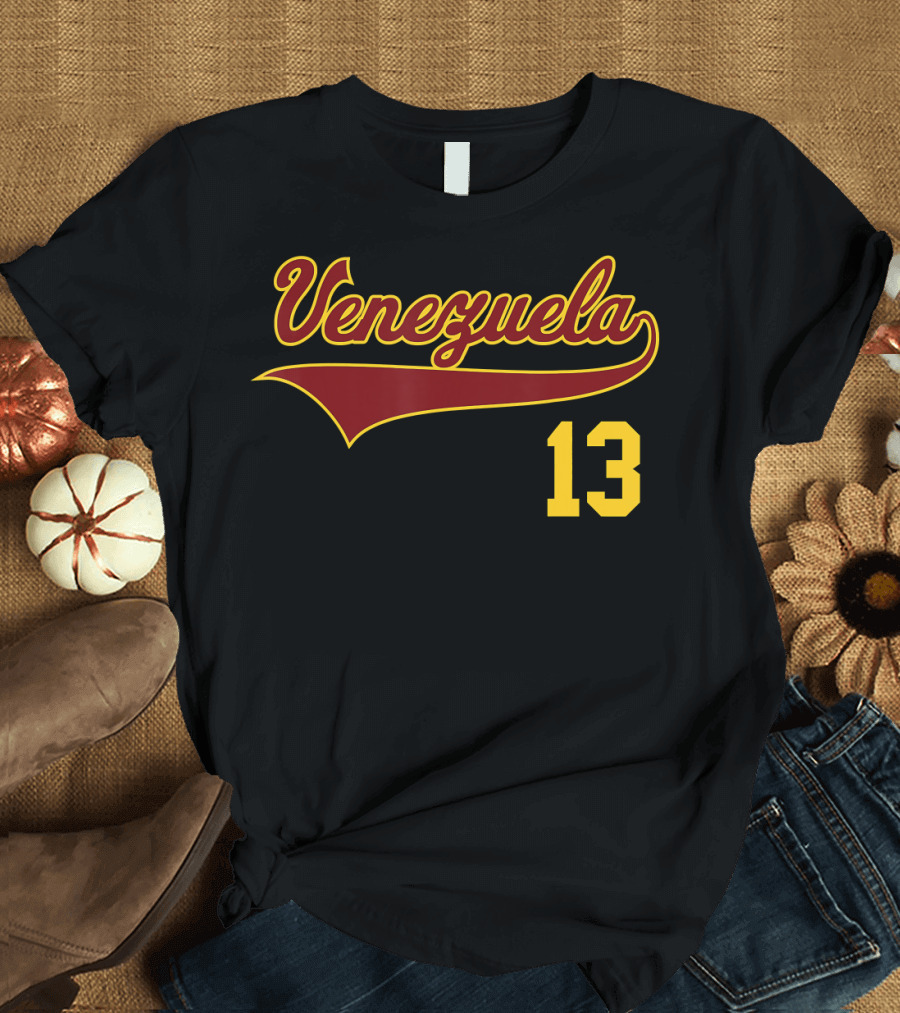 Venezuela 13 Retro Baseball Vinoti T-Shirt