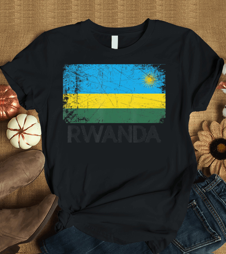 Rwandan Flag Vintage Rwanda T-Shirt