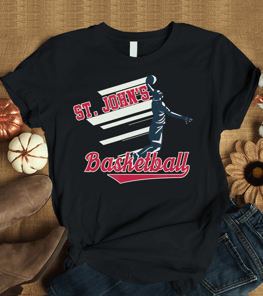 St. John's Basketball Slam Dunk Player Action T-Shirt