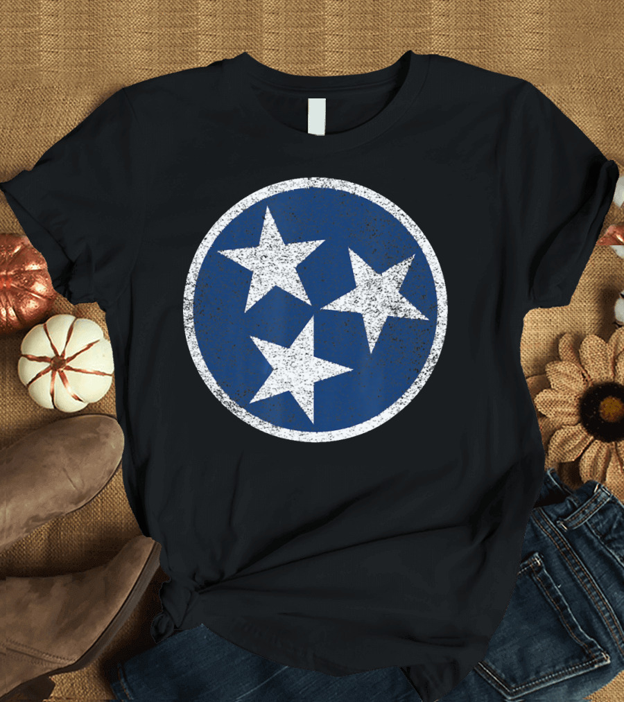 Tennessee Tri-Star Circle Flag T-Shirt