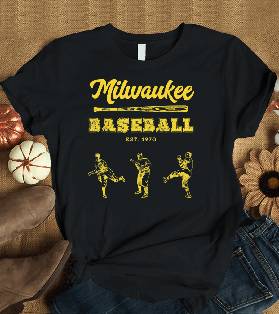 Milwaukee Baseball Est. 1970 Vintage Fan T-Shirt