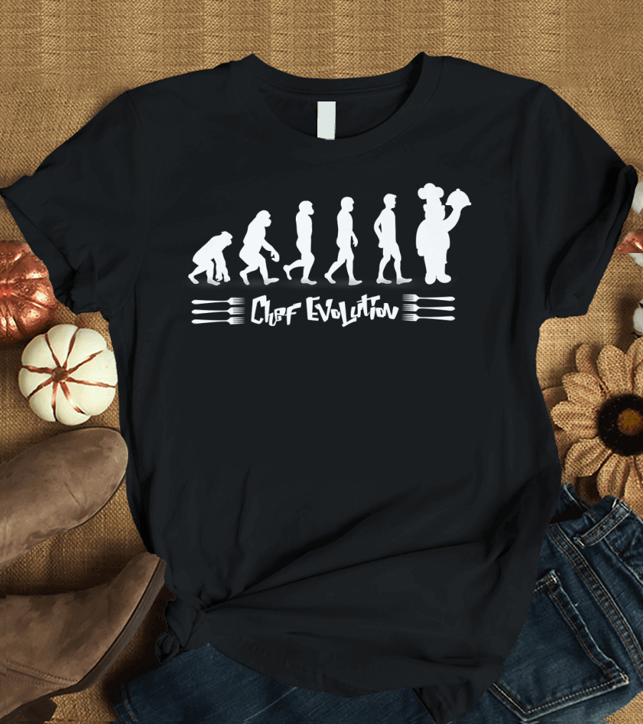 Chef Evolution Funny Culinary Cooking Transformation Journey T-Shirt