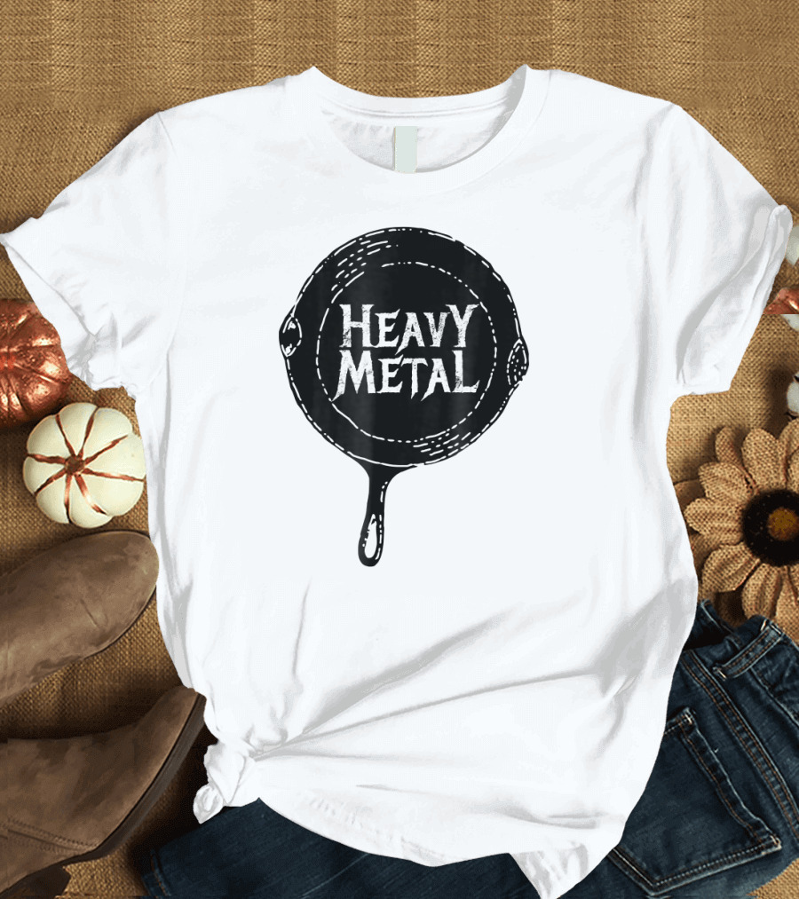 Heavy Metal Cast Iron Pan Culinary Che Cookware T-Shirt