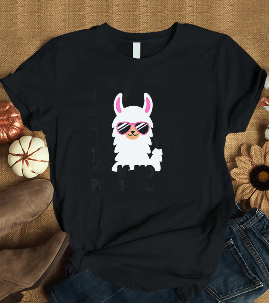 Math Is No Prob-Llama Back to School Math Equations Llama with Sunglasses T-Shirt