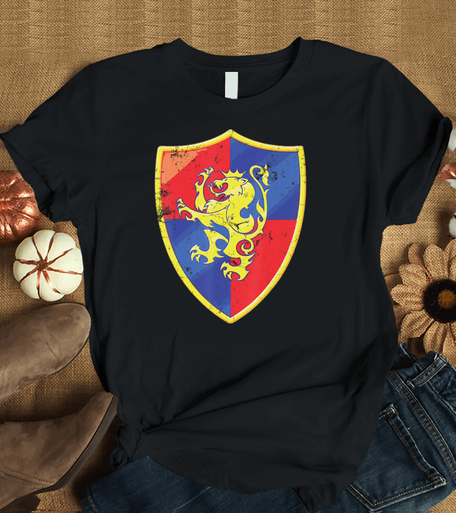 Medieval Lion Shield Halloween Emblem T-Shirt