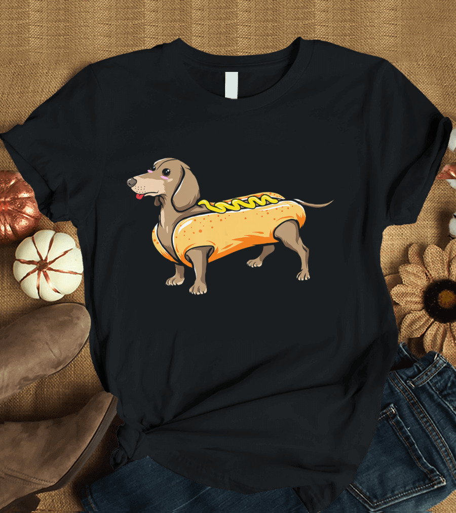 Dachshund Wiener Dog in Hot Dog Costume Puppy T-Shirt
