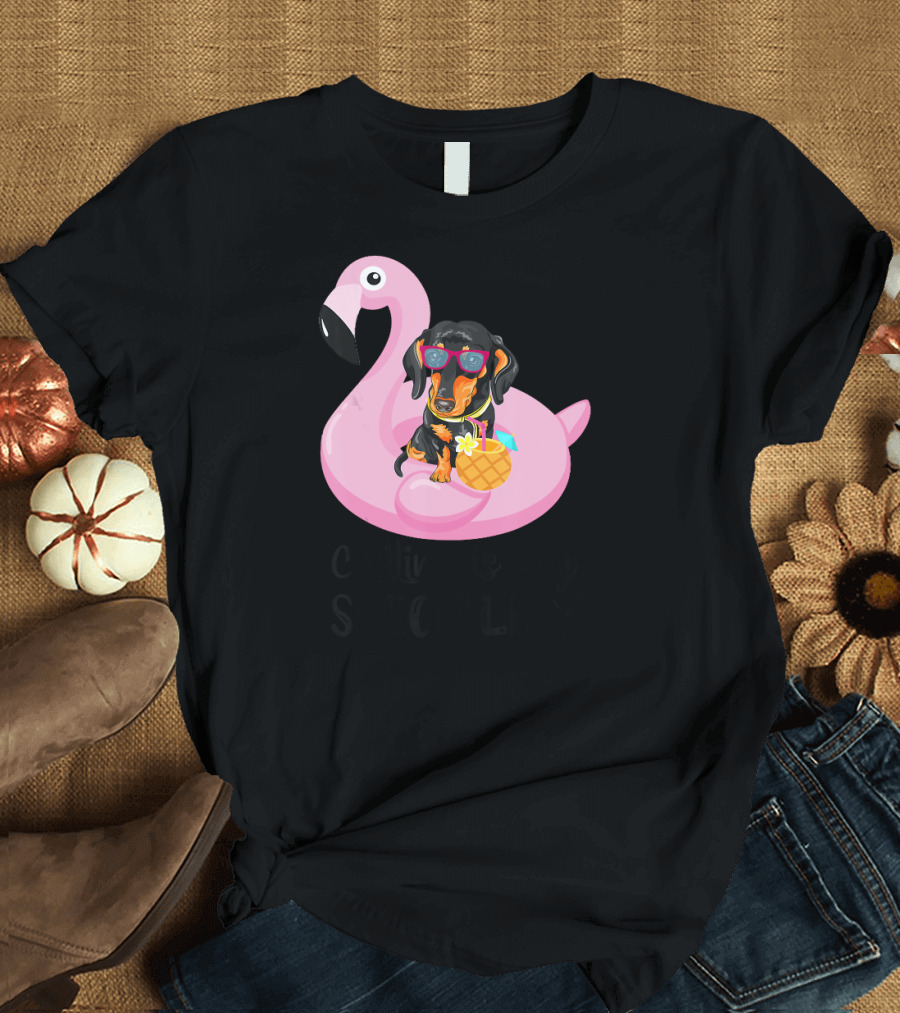 Flamingo Float Dachshund Chillin' Is My Speciality T-Shirt