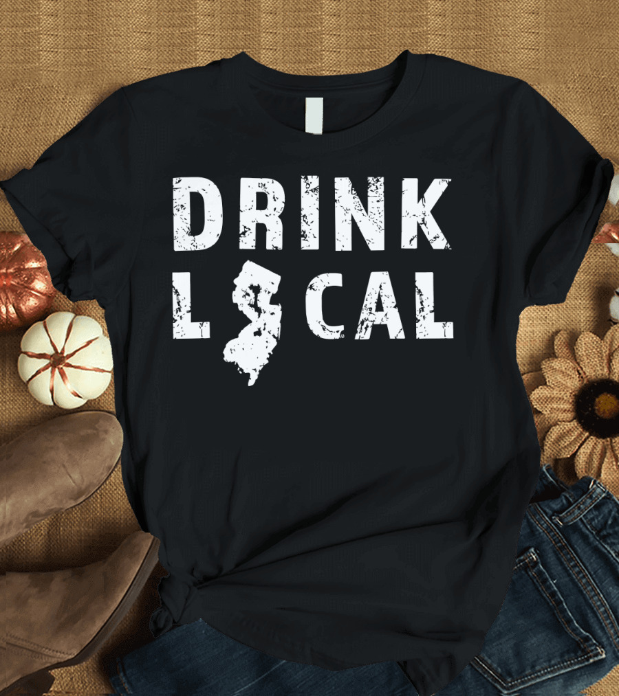Drink Local New Jersey Craft Beer NJ Gard State T-Shirt