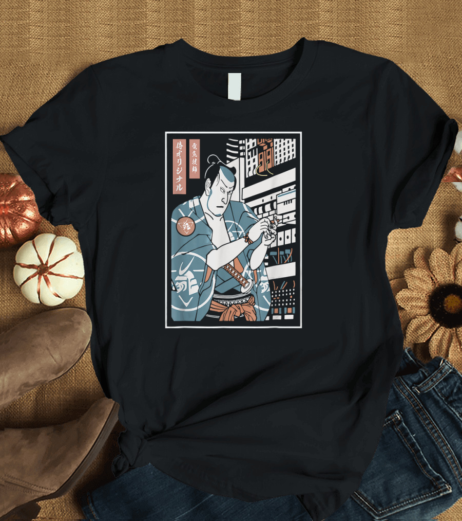 Electrician Samurai Ukiyo-e Japanese T-Shirt