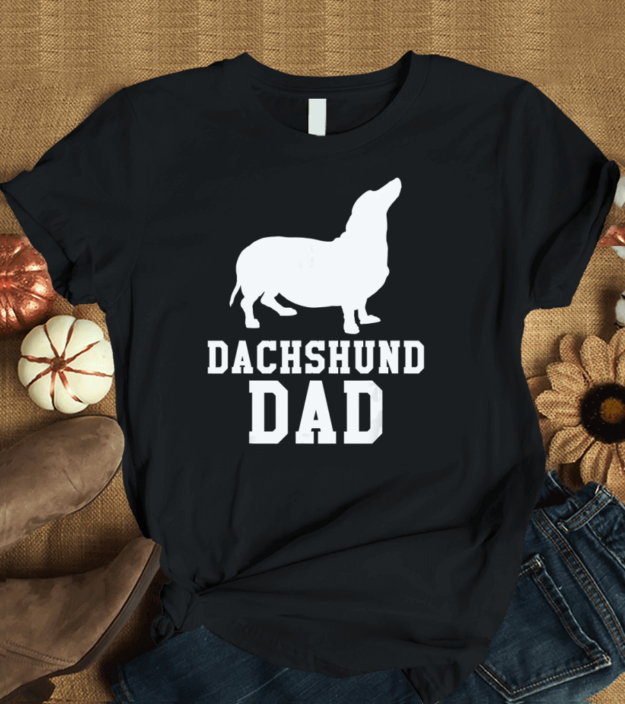 Mens Dachshund Dad Weiner Dog T-Shirt
