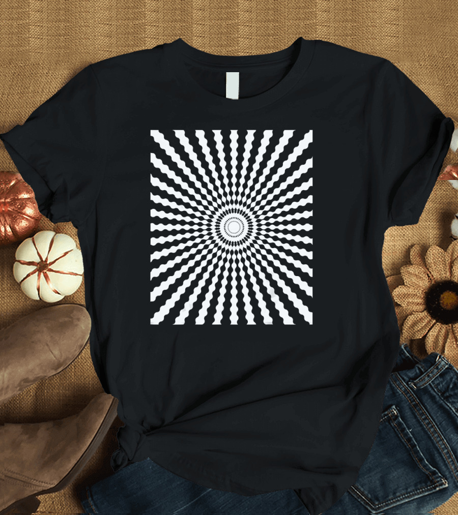 Optical Illusion Spiral Trippy EDM Festival T-Shirt
