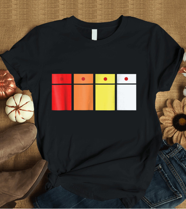 T-Shirt: Roland TR 808 Color Block Red Orange Yellow White T-Shirt Roland TR 808 Color Block Red Orange Yellow White T-Shirt
