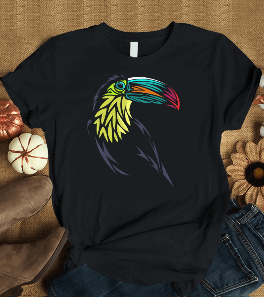 Tribal Toucan Colorful Graphic Cute T-Shirt