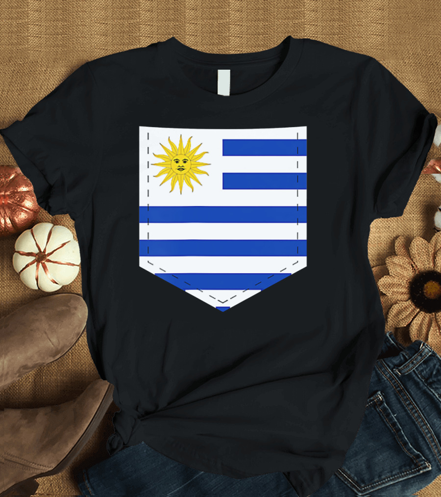 Uruguay Flag Emblem with Iconic Sun T-Shirt