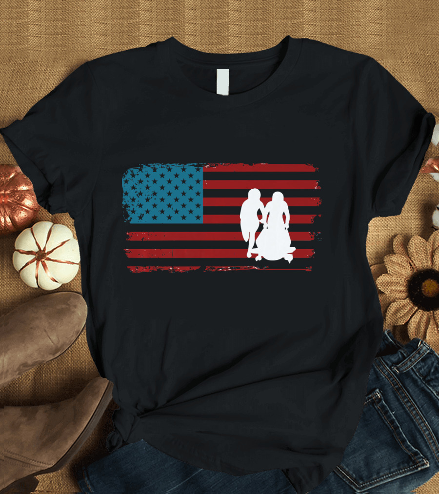 USA Flag Bobsled Team T-Shirt