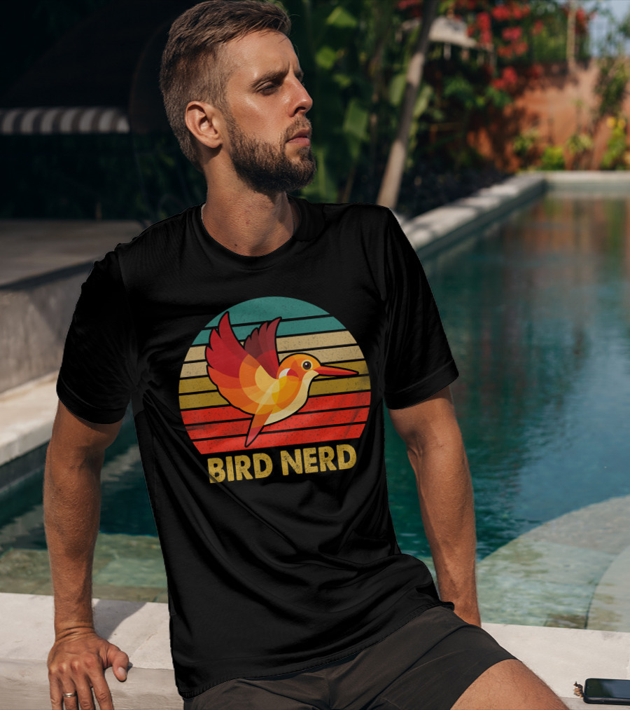 Bird Nerd Vintage Bird Inspired Retro Birding T-Shirt