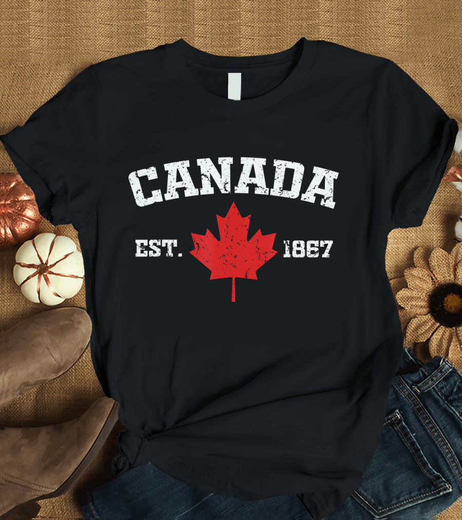 Canada Est. 1867 Vintage Maple Leaf T-Shirt