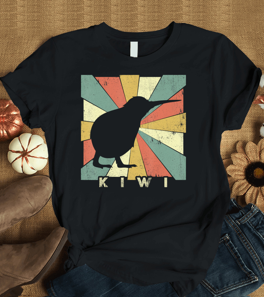 Vintage Kiwi Bird Retro Style Animal Lover T-Shirt