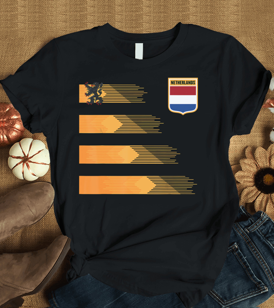 Women Men Netherlands Soccer Holla Lion Crest T-Shirt