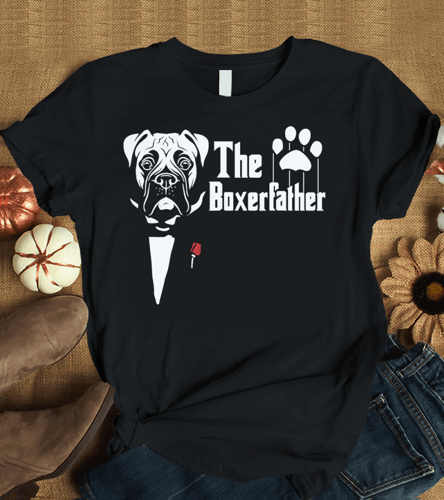 The Boxerfather Funny Boxer's Dog Paw Puppet T-Shirt