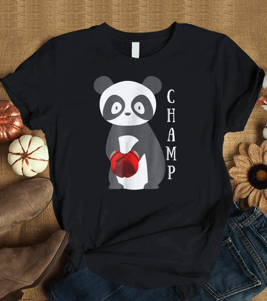 Champ Boxing Panda Animal T-Shirt