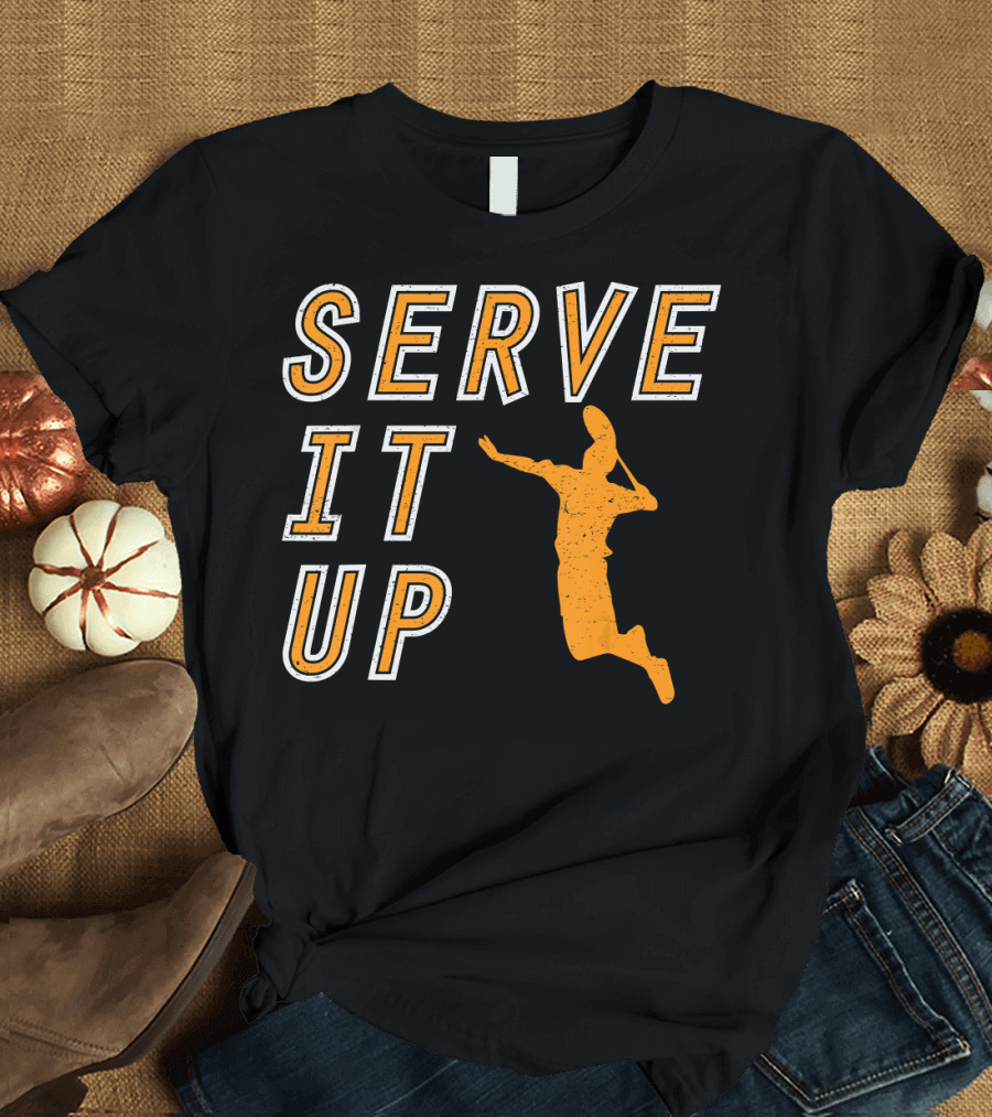 Serve It Up Badminton Summer Sports Player T-Shirt
