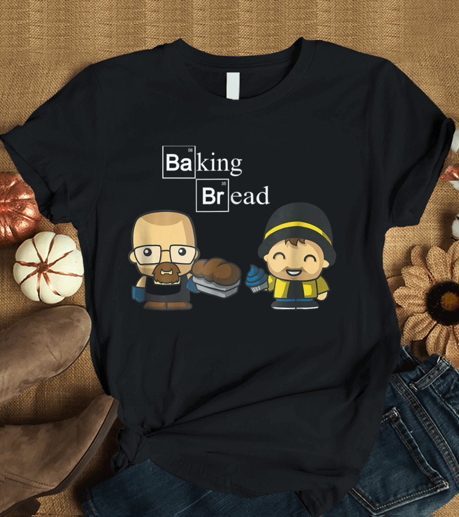 Baking Bread Funny Cartoon Characters T-Shirt