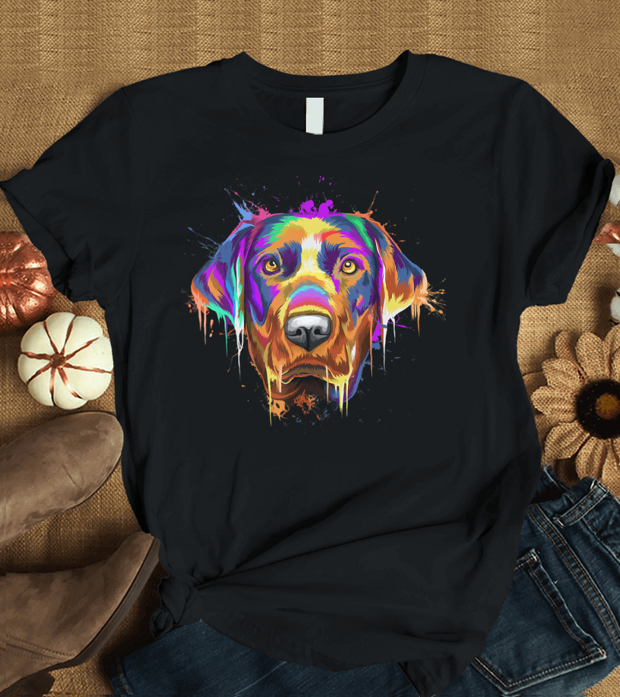 Splash Art Labrador Retriever Colorful Drips T-Shirt