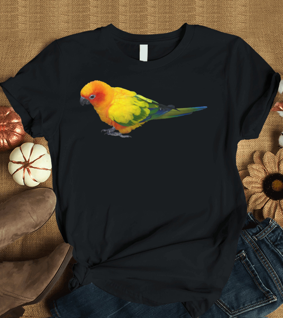 Sun Conure Colorful Parrot Bird Vibrant Tropical Plumage T-Shirt