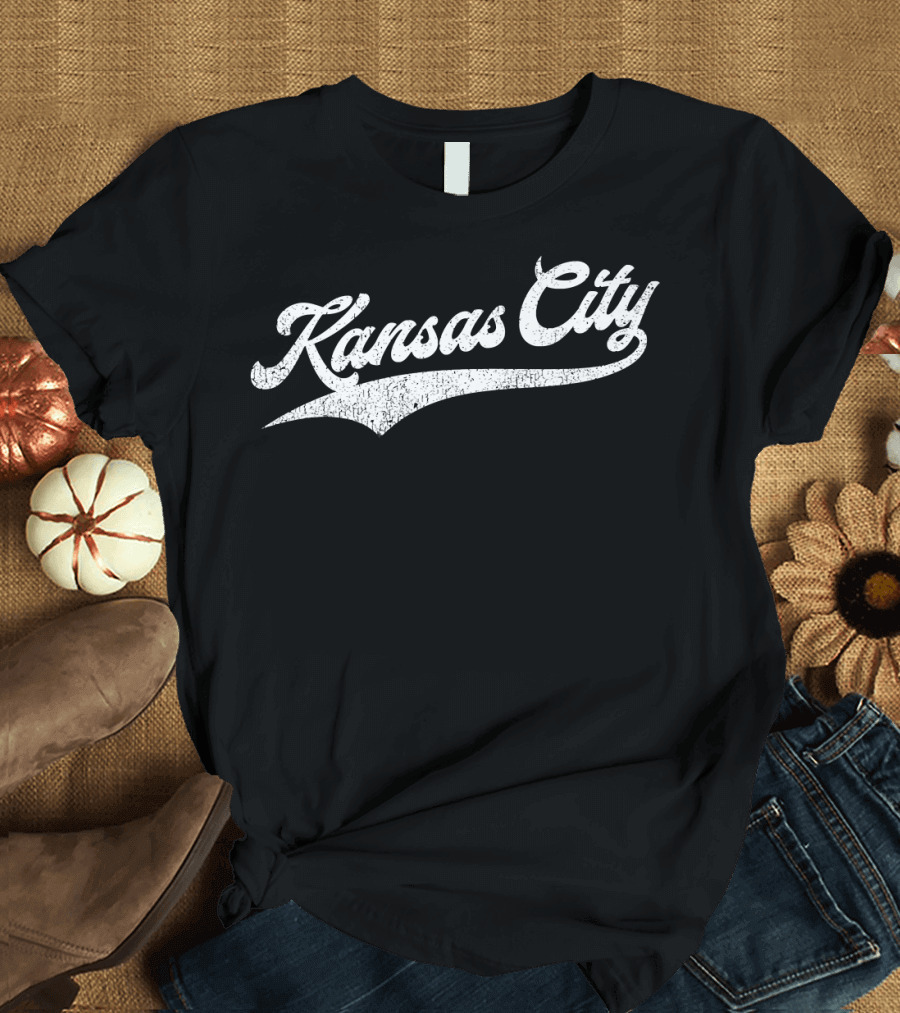 Kansas City Baseball KC Pride Retro Style Royal Blue T-Shirt