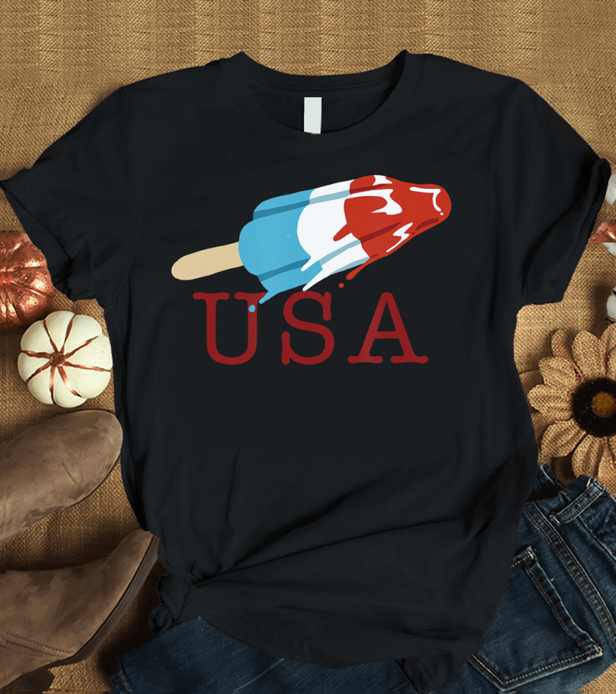 USA Ice Pop 4th of July T-Shirt