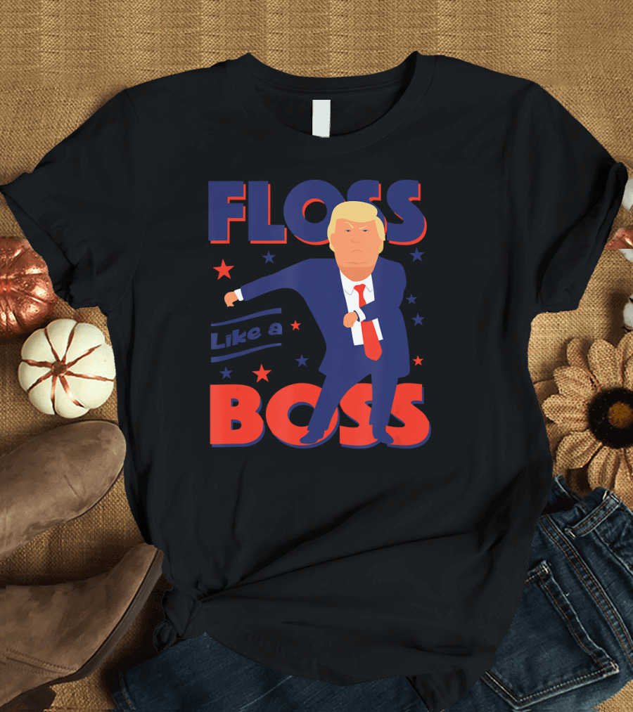 Floss Like a Boss 4th of July Trump Iconic Dance Stars T-Shirt