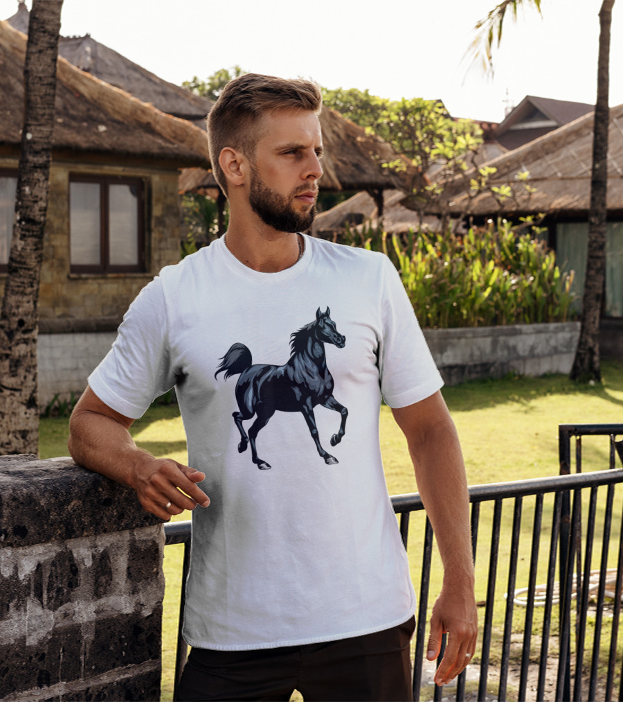 Arabian Horse Majestic Black Stallion T-Shirt