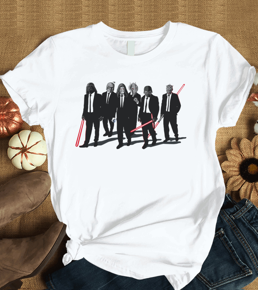 Galaxy Dogs Star Wars Sith Lords Reservoir Dogs Parody Black Suit Lightsabers T-Shirt