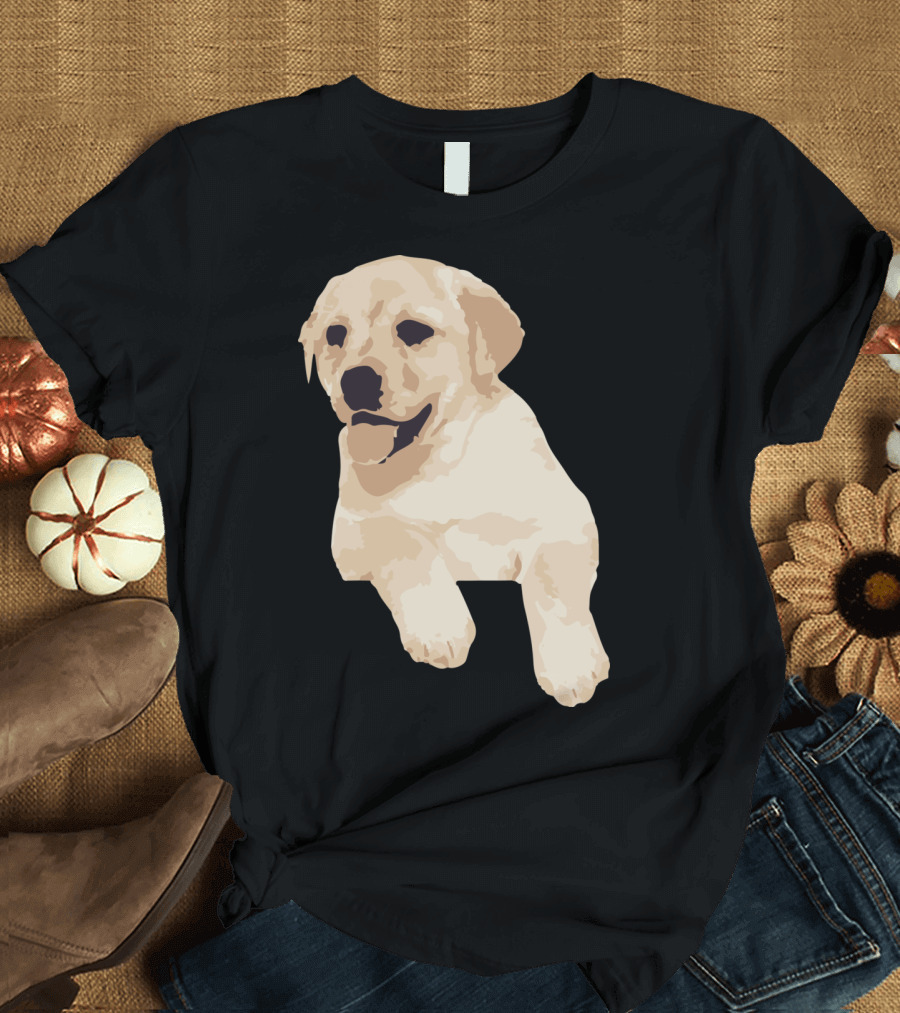 Happy Labrador Retriever Puppy in Playful Pose T-Shirt