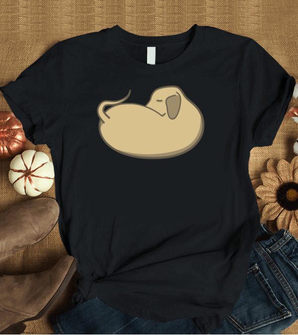 T-Shirt: Adorable Sleepy Bean Dog Cozy Nap T-Shirt Adorable Sleepy Bean Dog Cozy Nap T-Shirt