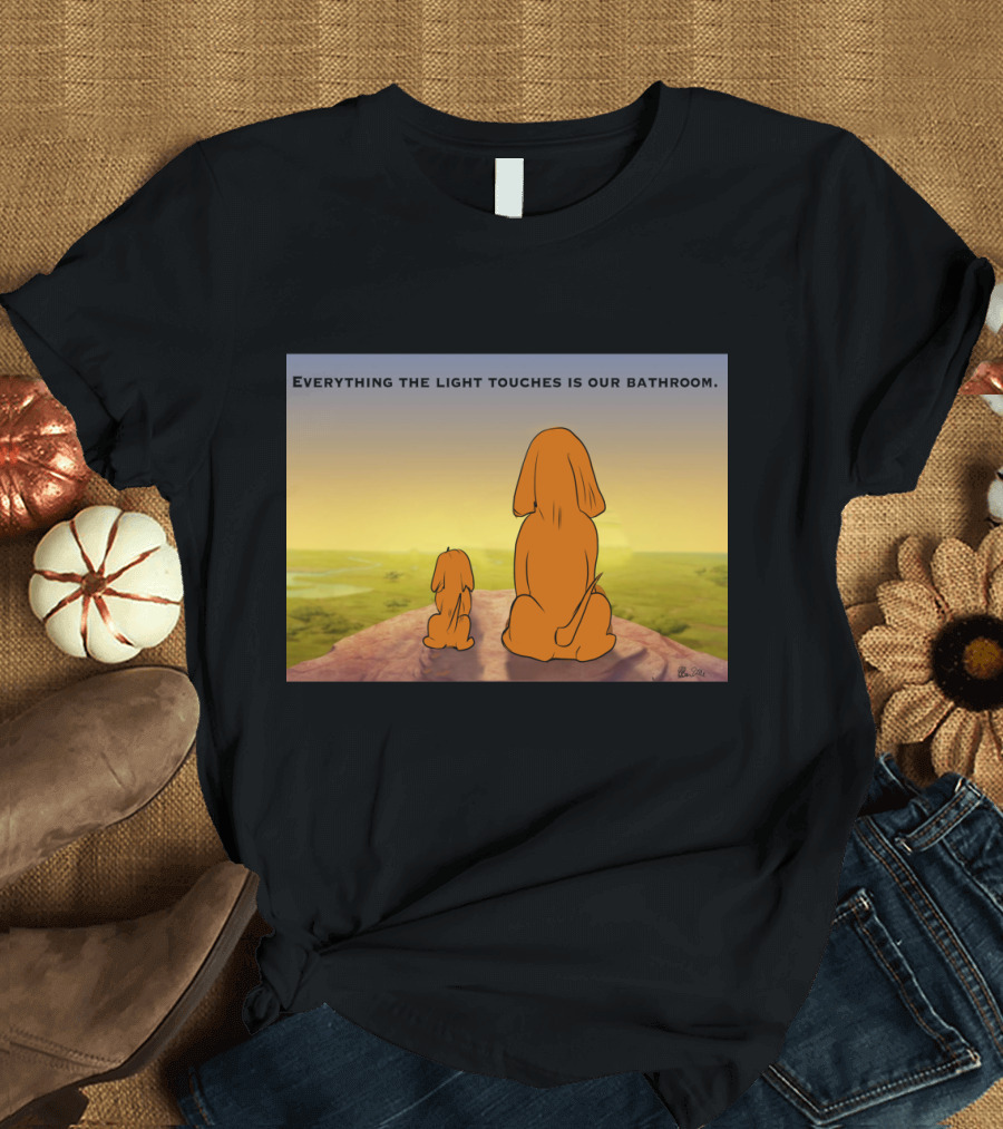 Everything the Light Touches Is Our Bathroom Lion Scene T-Shirt