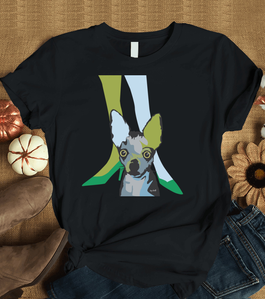 Chiwawa Dog Pop Art Style by Roy Lichtenstein T-Shirt