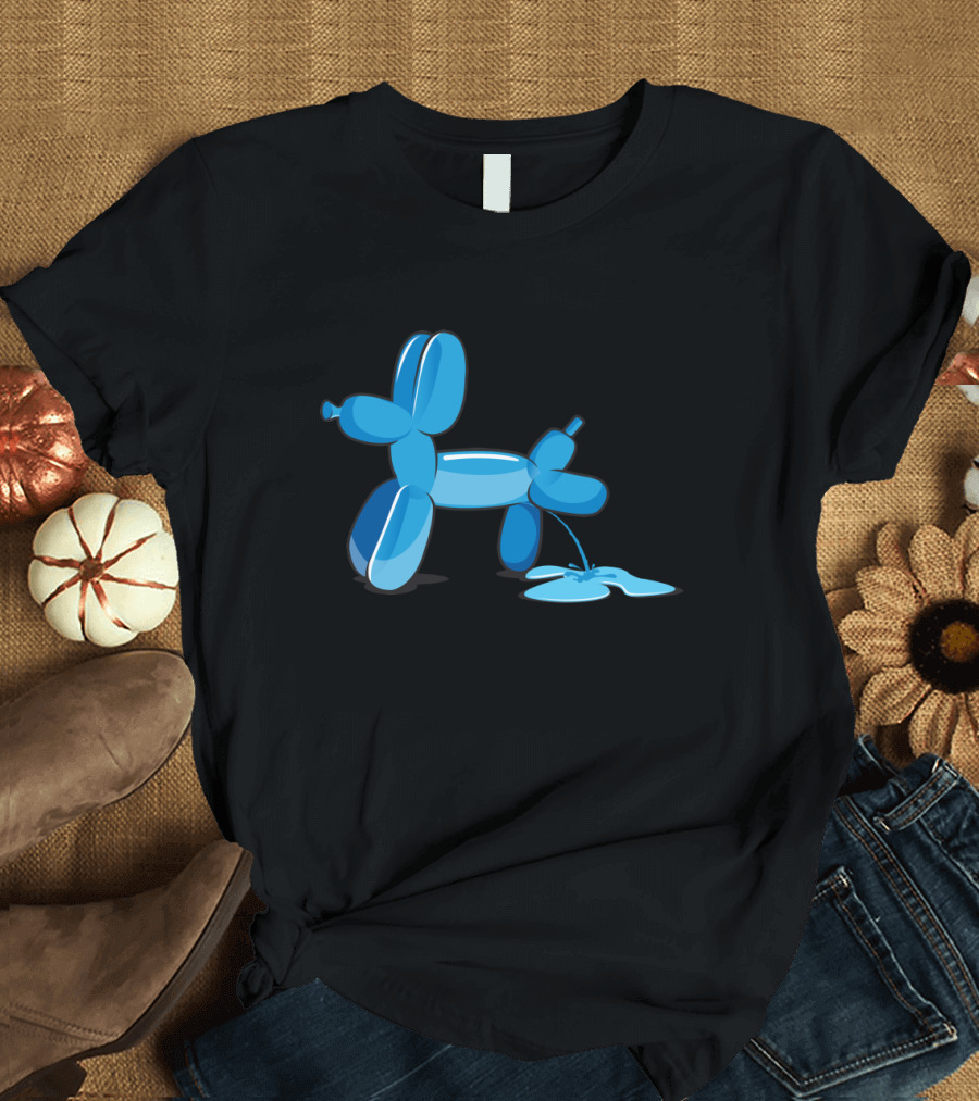 Naughty Dog Blue Balloon Animal Humor T-Shirt