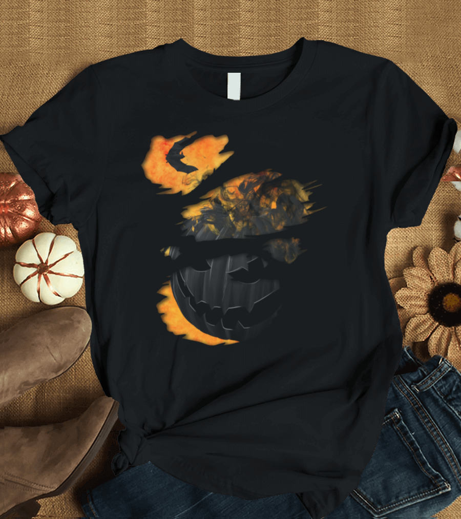 Halloween Scary Pumpkin Kuerbis Happy Trick or Treat Moon T-Shirt