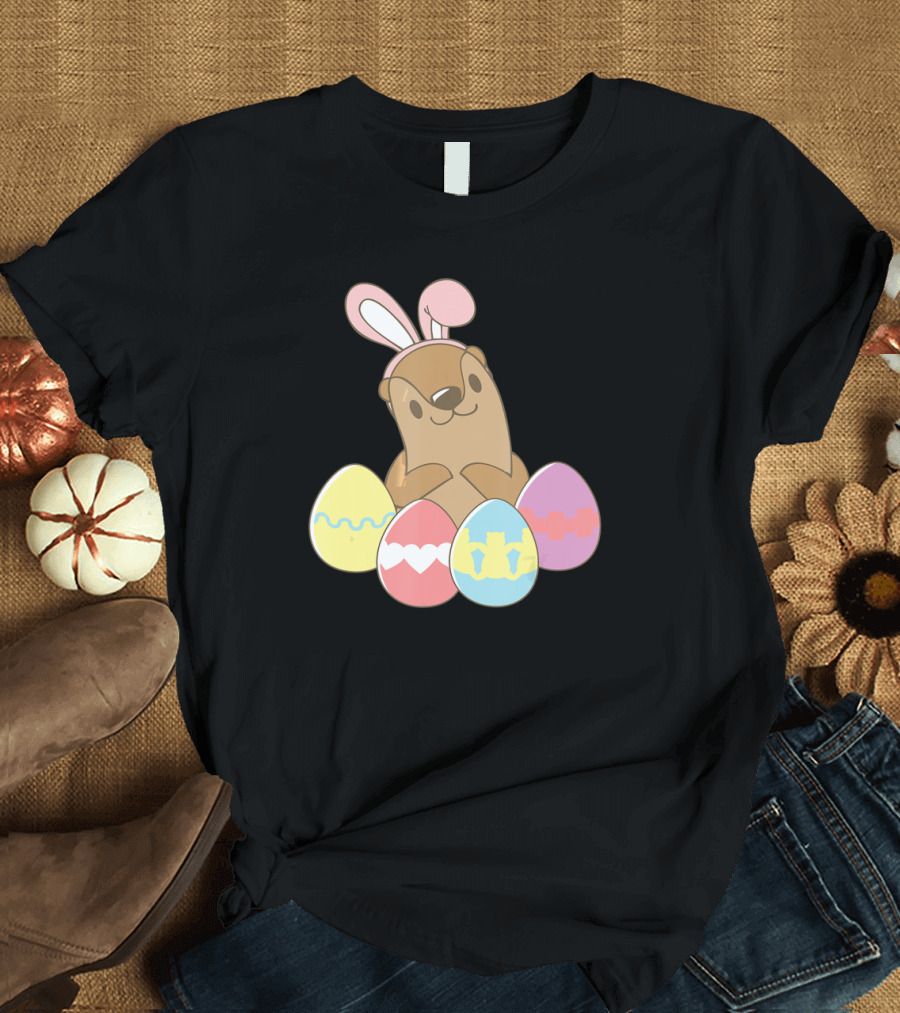 Easter Otter Rabbit Funny Sea Otter Easter Hunter T-Shirt