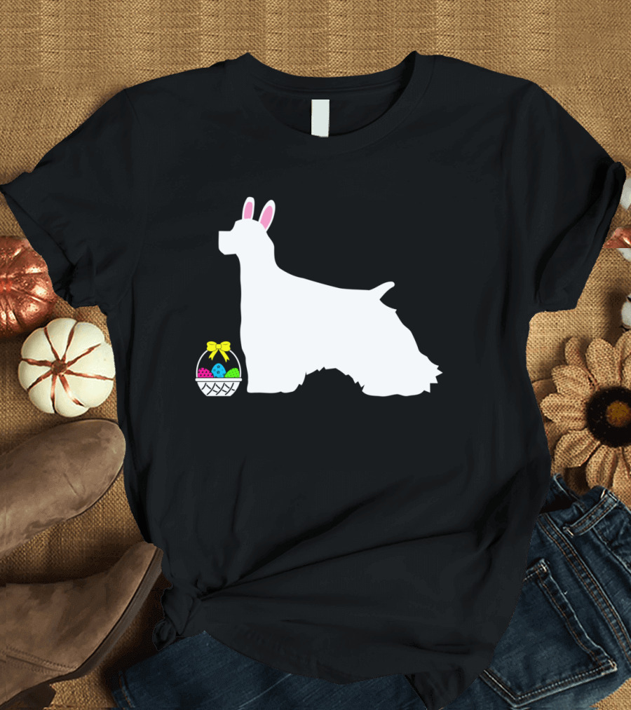 Cocker Spaniel Easter Bunny Dog Basket Eggs T-Shirt
