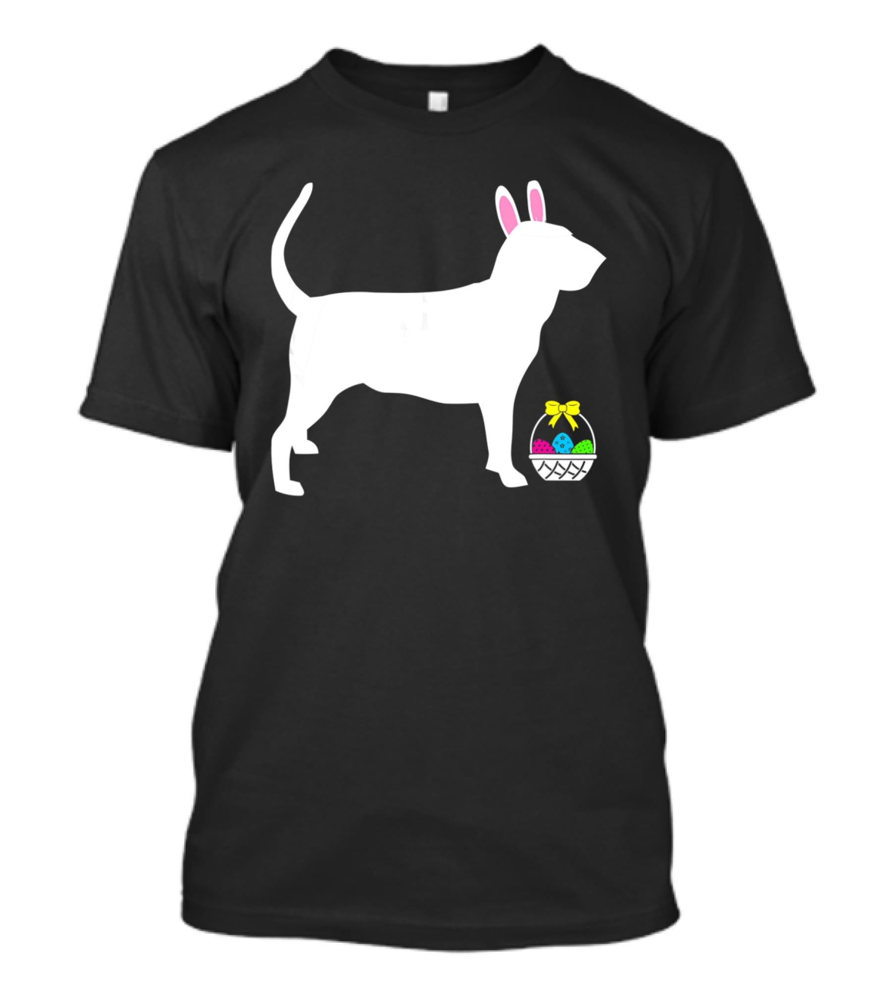Bloodhound Dog Easter Bunny Ears Basket T-Shirt