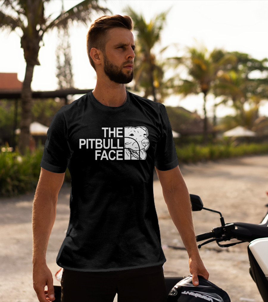 The Pitbull Face Funny Dog T-Shirt