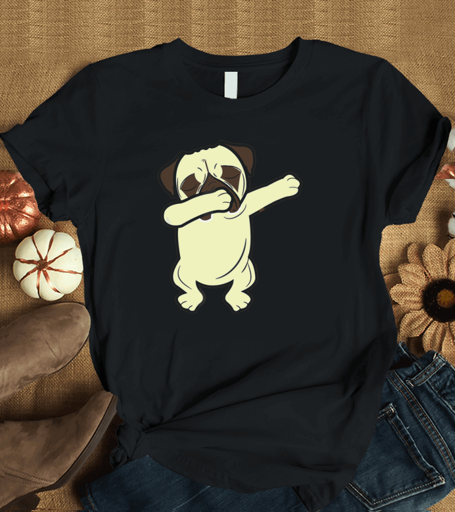 Dabbing Pug Funny Dab Dog Meme T-Shirt