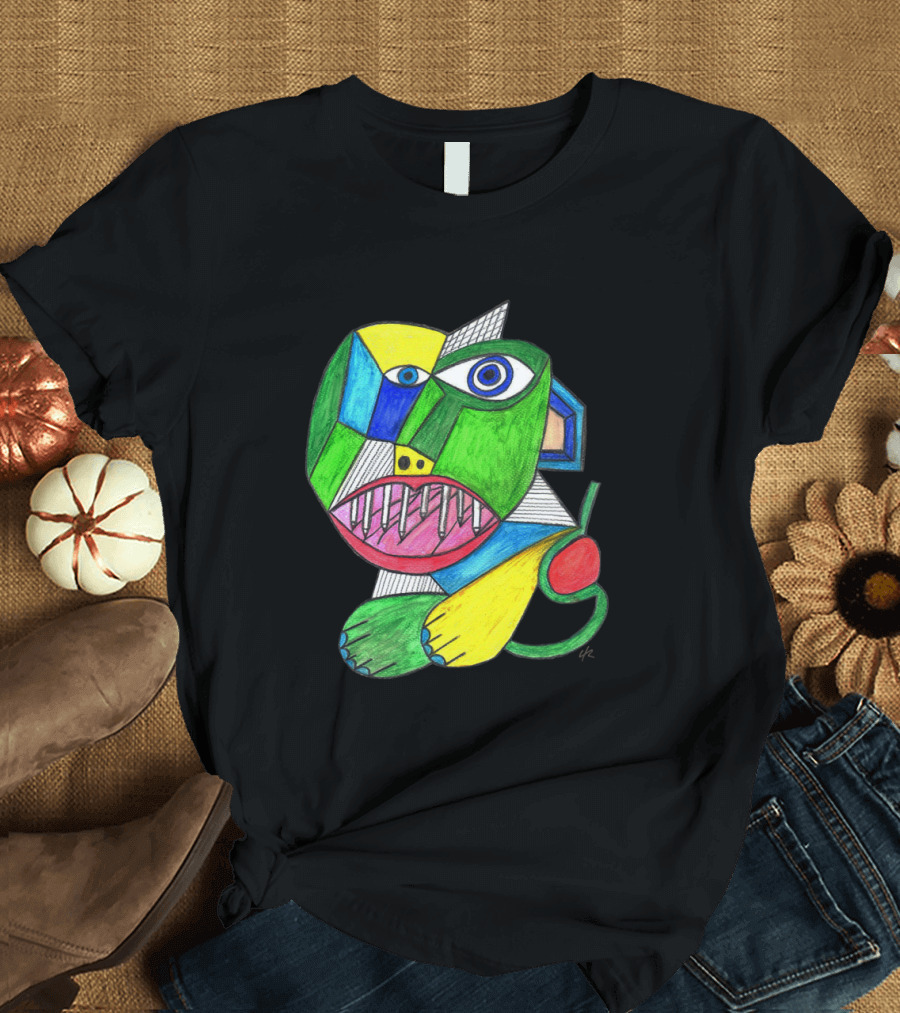 Serra da Estrela is a Dog Abstract Geometric Colorful Cubist Animal T-Shirt
