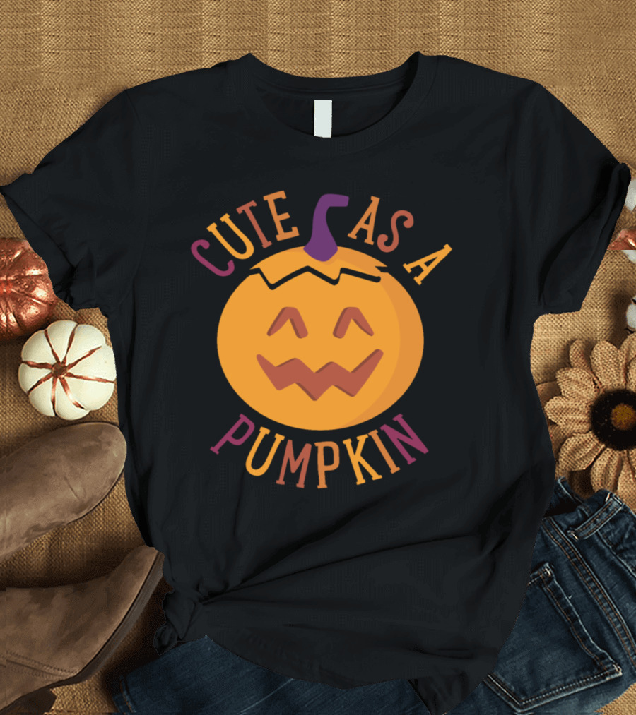 CUTE AS A PUMPKIN Kids Adorable T-Shirt